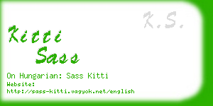 kitti sass business card